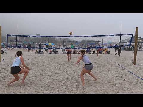 AVP Juniors 2022 East Coast Champs - 18U - Day 2 Pool - Genest/Schrock vs Garnett/Beaver - Set 1