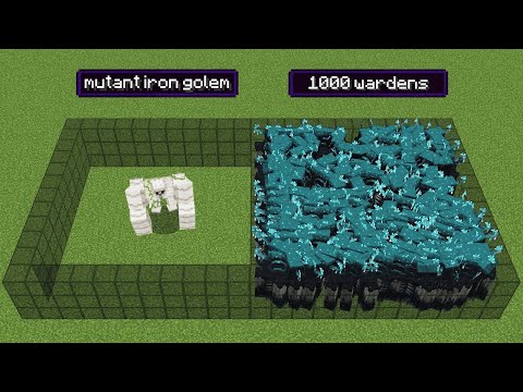 Mutant Iron Golem VS 1000 Wardens