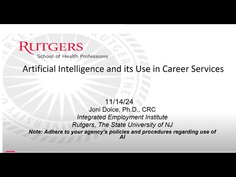 Artificial Intelligence and its Use in Career Services