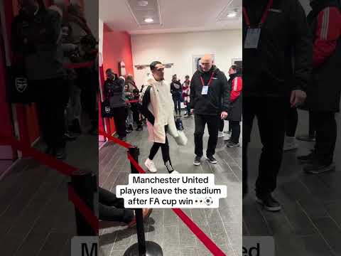 The Manchester United players leave the Emirates after knocking Arsenal out of the FA cup on