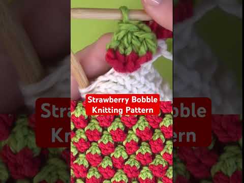 Finally a Strawberry Bobble Stitch for Knitters 🍓 #knitting #knittingpatterns #studioknit