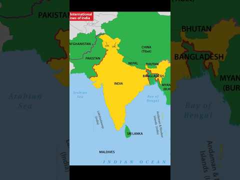 International borders of India 🇮🇳 #shorts #india #boardersofindia #rrbalp2024 #rrbalp #rrb #viral