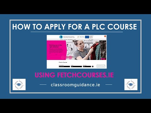 How to apply to a PLC Course using FETCHCourses.ie