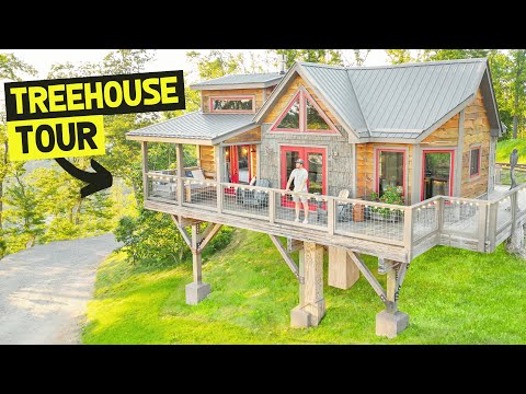 RUSTIC CUSTOM-MADE TINY HOME TREEHOUSE w/ Mountain Views! (Full Tour)