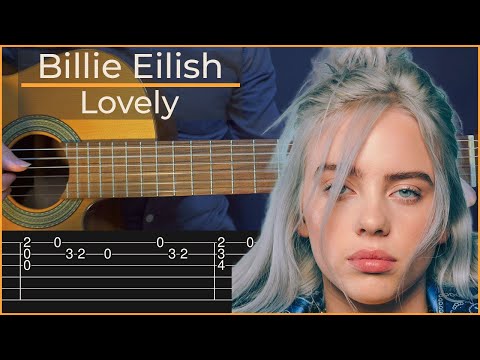 Billie Eilish - Lovely (Simple Guitar Tab)