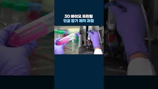 3D 바이오 프린팅 인공 장기 제작 과정 #shorts