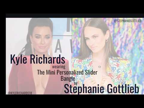 Kyle Richards wearing the Stephanie Gottlieb Mini Slider Bangle