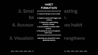 Build habits that last: Small steps, big change ! 💡 #habitformation  #successmindset #shorts