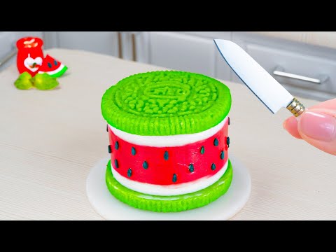 Amazing Melon Cake Satisfying Miniature | Decorating Rainbow Cake