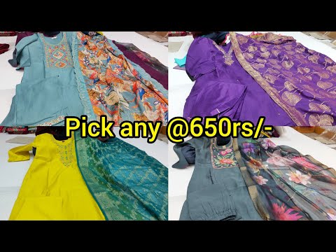 chickpet wholesale kurtis sets pick any @650rs| single piece courier available | partywear kurties