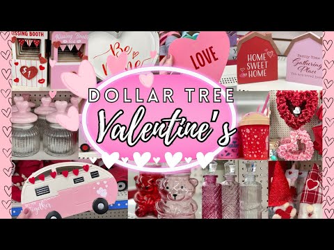 Dollar Tree VALENTINES 2024 | Dollar Tree Valentines New Finds | New Decor & DIY Shop With Me 💕