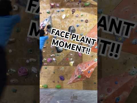 Why bouldering can be scary 😨 #faceplant