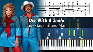 Lady Gaga & Bruno Mars - Die With A Smile - Piano Tutorial with Sheet Music