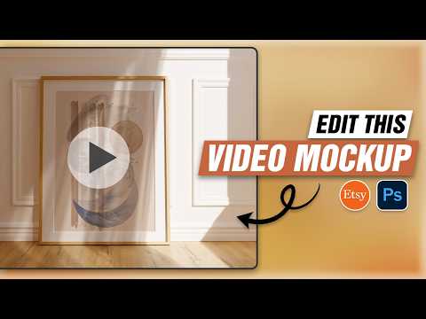 Create Custom Wall Art Video from Video Mockup Templates | Portrait Wall Art with curtains