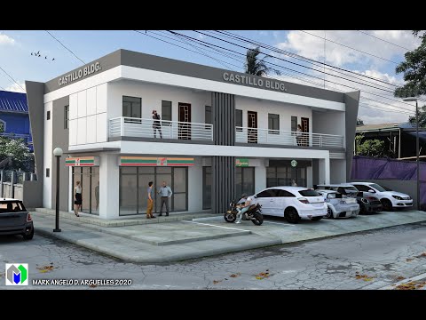 2 Storey Commercial and Residential Building Design