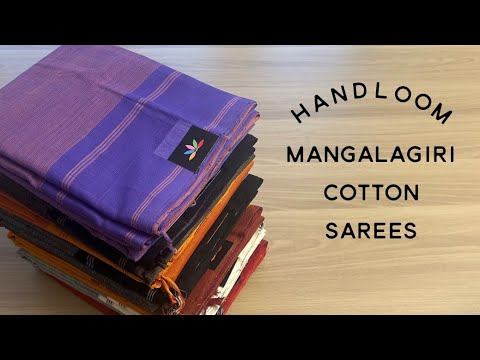 Detailed Video Handloom Mangalagiri Cotton Sarees | Shop on www.fabk.in