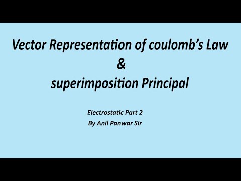 Vector Representation of coulomb’s Law and superimposition Principal | Electrostatic Part 2| Class12