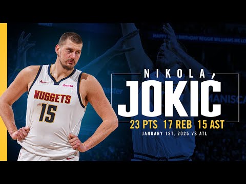 Nikola Jokić Second Straight Triple-Double vs. Hawks 📺 | 1/1/25 Full Game Highlights