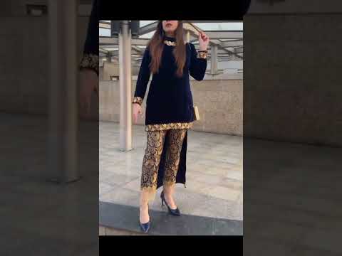 Velvet Fancy Dress Design 2024|Winter|Trendy Wedding Velvet Dress #shorts #new​ #viral​video