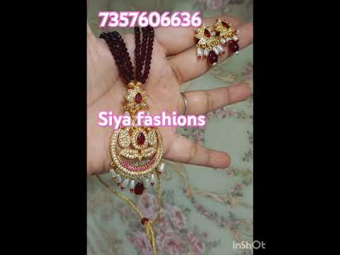 Gaurntee polish set@siya fashions#7357606636#gold plated#necklace #earings#bangles#jaipur 💞