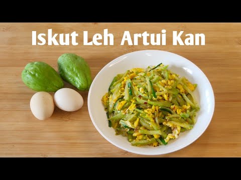 Iskut Leh Artui Kanpawlh/Chayote with Egg Stir fry /Mizo Eisiam @RosysKitchenMizoram