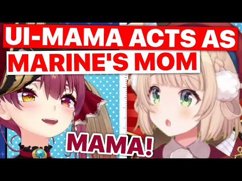 Ui-mama Acts Like Marine's Mom (Shigure Ui, Hiodoshi Ao, Houshou Marine, Lun-Lun) [Eng Subs]