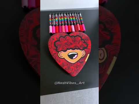 Custom Valentines Box using Posca Markers! Valentines Special! (#shorts)