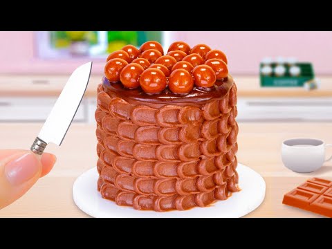 Amazing Chocolate Cake Satisfying Miniature | Decorating Rainbow Cake