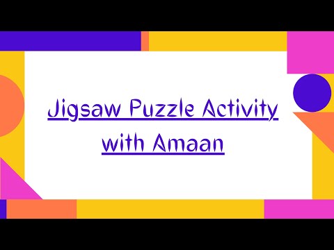 Jigsaw Puzzles Activity with my Son Amaan ❤️