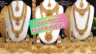 Latest Matte finish Bridal jewelry sets with prices