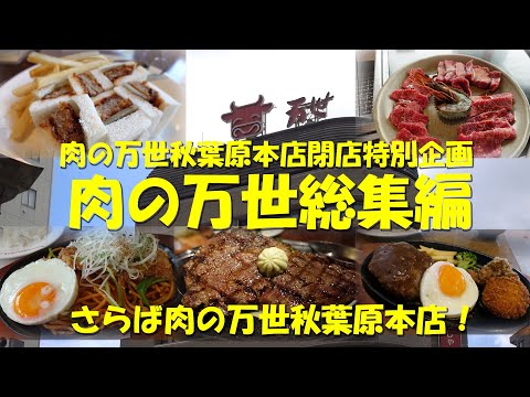 【肉の万世 総集編】さらば「肉ビル」！2024年3月31日、肉の万世秋葉原本店が閉店！緊急特別企画、肉の万世総集編！【肉の万世】【秋葉原】【ステーキ】【ハンバーグ】【焼肉】【洋食】【肉ビル】