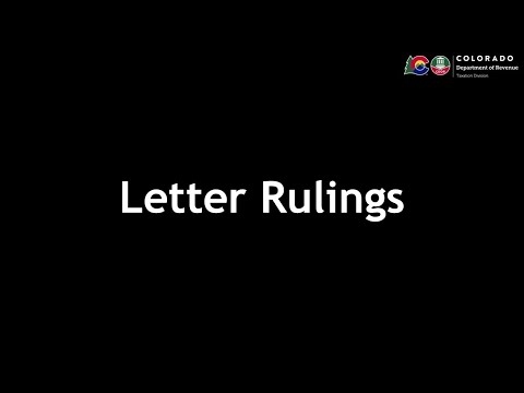 Letter Rulings