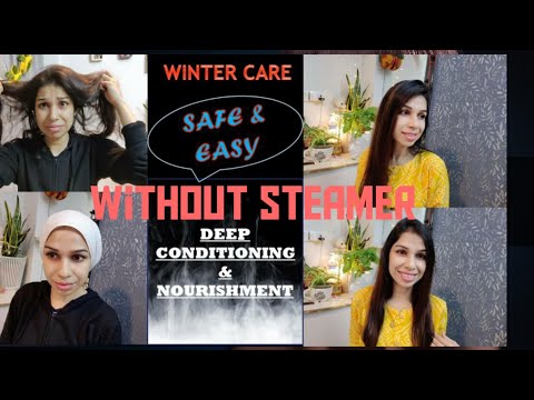 Easy Deep Conditioning of Hair at Home without steamer | How to massage Hair |  Steam hair at home