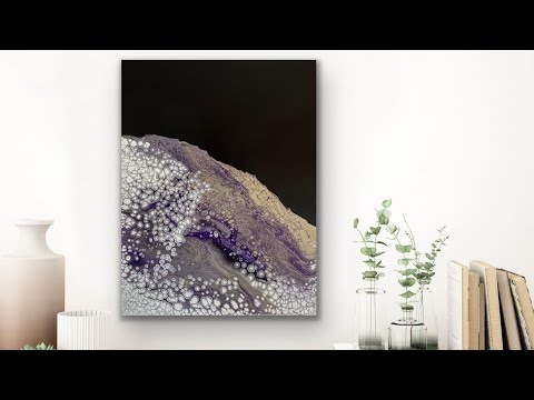 Multiple Shades of Purple Minimal Pearl Pour  | Pouring Coast to Coast Collab |Acrylic Pour Tutorial