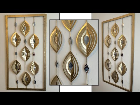 DIY Easy Wall Decor Frame made with Papers l l Reuse ideas with Newspaper and Cardboard