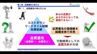 品質優先の考え方【品質管理と品質改善活動：第１章】