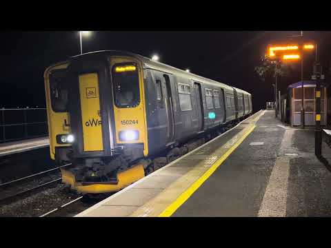 150244 departing Starcross working 2F36 to Exeter St David’s last train before Christmas