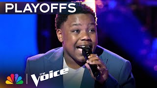 14-Year-Old Jaukeem Fortson's Powerful Performance of "Man in the Mirror" | The Voice Playoffs