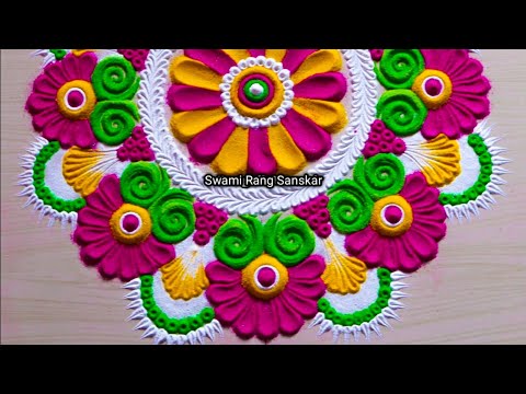 diwali special big rangoli | big and beautiful rangoli for diwali | diwali big multicolor rangoli