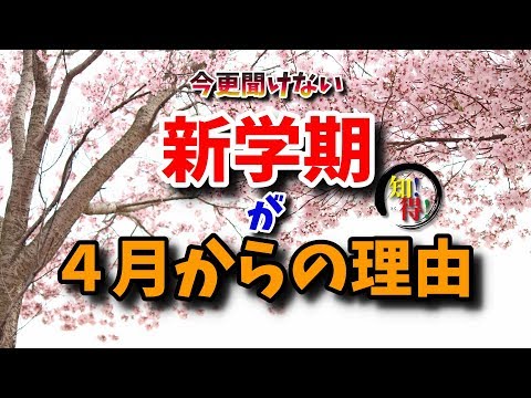 ◆知っ得◆雑学　日本の新学期が4月から始まる理由