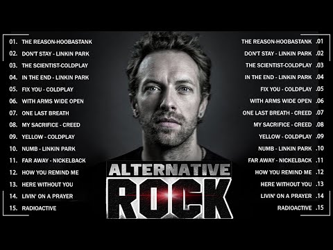 Linkin park, Coldplay, 3 Doors Down, Creed, Nickelback 🎸🎸🎸 Top Alternative Rock