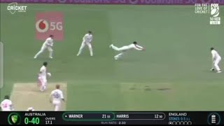 Zak Crawley First Drop The Catch And Then Take Unbelievable Catch Of Warner | 4th Ashes Test Match