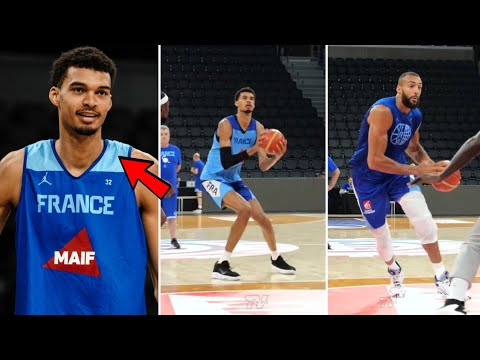 Victor Wembanyama & Team France Practice Before Olympic Basketball Finals vs. Team USA!