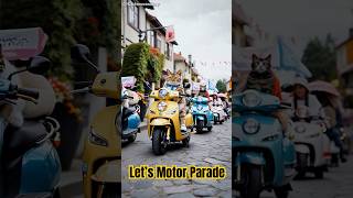 Exciting Cat Motorbike Parade: Watch Kitties Ride!