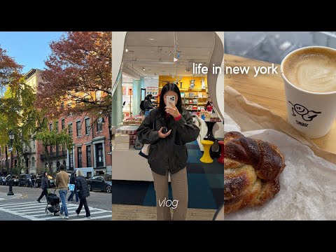 nyc vlog | cafe hopping, autumn, shopping in soho, central park walks, thrift stores, crocheting