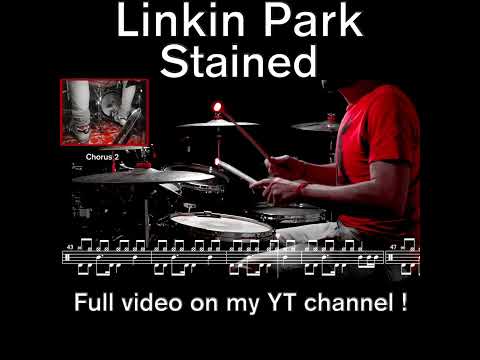 Linkin Park - Stained - Drum cover (with scrolling drum score)#linkinpark #stained #drumcover