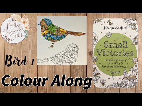 Colour along in Johanna Basford small victories ~ bird 1