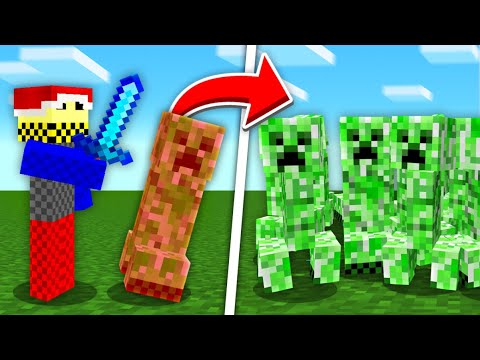 Minecraft, But Punching Mobs Makes Them Duplicate...