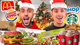 Trying HOLIDAY MENU ITEMS From Fast Food Restaurants! (Christmas Ft. FaZe Rug)