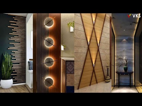 Home Wall Decorating Ideas | Living Room Wall Decor | Wooden Wall Home Interior Design | Wall Panel